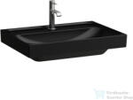 Laufen MEDA 65x46 cm-es falra/bútorra szerelhető mosdó túlfolyó nélkül, matt fekete H8101147161111 (H8101147161111)