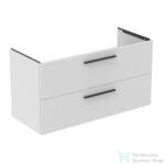 Ideal Standard I. Life B 120x50, 5 cm-es 2 fiókos fali szekrény mosdó és fogantyú nélkül, matt fehér T5514DU (T5514DU)