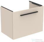 Ideal Standard I. Life S 60x37, 5 cm-es 1 fiókos fali szekrény mosdó és fogantyú nélkül, Sand beige matt T5292NF (T5292NF)