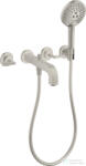 Hansgrohe AXOR CITTERIO falsík alatti kádtöltő csaptelep zuhanyszettel, rozsdamentes acél hatású 39448800 (39448800)