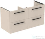 Ideal Standard I. Life B 120x50, 5 cm-es 4 fiókos fali szekrény mosdó és fogantyú nélkül, Sand beige matt T5278NF (T5278NF)