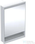 Geberit ONE 60x90 cm-es 1 ajtós falsík alatti tükrös szekrény ComfortLight világítással, jobbos, fehér/porszórt alumínium 505.821. 00.2 (505821002)