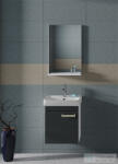 Pino Art Neon 45 Antracit Függesztett egyajtós Fürdőszoba bútor , kerámia mosdóval kompletten Soft-Close zárodással(45*56, 5*41, 5 cm) 0969/19045 (969ANT-19045)