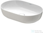Duravit LUV 600x400 mm-es ráültethető mosdó Wondergliss bevonattal, fehér/ szatén szürke matt 03796023001 (03796023001)