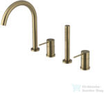 SAPHO ULTRAMIX kádperemre építhető csaptelep, kifolyócsővel és kézizuhannyal, matt arany (UT052G) (UT052G) - furdoszoba-szaniter