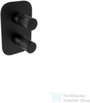 Bugnatese MOON 3 állású falsík alatti kád/zuhany csaptelep belső egységgel, matt fekete 7231NE (7231NE)