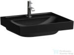 Laufen MEDA 55x46 cm-es falra/bútorra szerelhető mosdó túlfolyó nélkül, matt fekete H8101127161111 (H8101127161111)