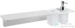 SAPHO ABELINE rockstone polc, 2 furattal, 1 pohárral, 1 szappanadagolóval, 500x12x100mm, matt fehér (AE502-0101-02) (AE502-0101-02)