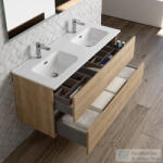 Coycama Dorian 120 cm-es Onix New mosdó és 2 fiókos alsószekrény kombináció, natural oak M0591120802312D (M0591120802312D)