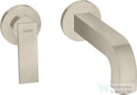 Hansgrohe AXOR CITTERIO falsík alatti mosdó csaptelep 22 cm-es kifolyóval, nem zárható leeresztővel, szálcsiszolt nikkel 39121820 (39121820)