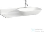 Laufen Ino 90x45 cm-es mosdó túlfolyó nélkül, pult a bal oldalon, matt fehér H8133017571111 (H8133017571111)