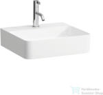 Laufen Val SaphirKeramik 45x42 cm-es csiszolt aljú kézmosó 1 csaplyukkal, túlfolyó nélkül, LCC bevonattal, fehér H8162804001111 (H8162804001111)