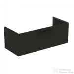Ideal Standard I. Life B 120x50, 5 cm-es 1 fiókos fali szekrény mosdó és fogantyú nélkül, Carbon grey matt T5515NV (T5515NV)
