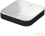 Duravit HAPPY D. 2 PLUS 40x40 cm-es ráültethető csiszolt mosdó Wondergliss bevonattal, fehér/antracit matt, 23594061001 (23594061001)