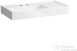 Laufen Kartell By Laufen 90x46 cm-es csiszolt aljú mosdó 2 csaplyukkal, túlfolyó nélkül, fehér H8183380008151 (H8183380008151)