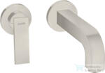 Hansgrohe AXOR CITTERIO falsík alatti mosdó csaptelep 22 cm-es kifolyóval, nem zárható leeresztővel, rozsdamentes acél hatású 39121800 (39121800)
