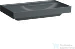 Laufen MEDA 80x46 cm-es falra/bútorra szerelhető mosdó csaplyuk nélkül, bal oldali pulttal, matt grafit H8171157581091 (H8171157581091)