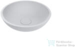 LunArt Milan 49, 7 cm-es pultra ültethető öntöttmárvány mosdó csaplyuk és túlfolyó nélkül, matt fehér 5999123004628 (5999123004628)