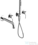 SAPHO ULTRASAN falba süllyesztett csaptelep, zuhanyszettel és kifolyócsővel, 2-irányú, króm (UT093V) (UT093V)