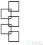 Radeco LOCO 5 1540x685 design radiátor, MERKURY 5 (metál sötétszürke) színben, balos (Radeco_LOCO_5_B_MERKURY5)