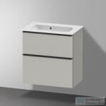 Duravit ME BY STARCK 63x40 cm bútorral aláépíthető mosdó csaplyuk nélkül, White Satin matt, Wondergliss bevonattal, 23426332601 (23426332601)