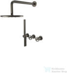 Bugnatese MILLENOVECINQUANTA falsík alatti zuhanyrendszer 22, 5 cm-es esőztetővel, belső egységgel, zuhanyszettel, grafit 4601HGF (4601HGF)