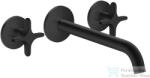 Hansgrohe AXOR ONE falsík alatti mosdó csaptelep 22 cm-es kifolyóval, matt fekete 48430670 (48430670)