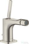 Hansgrohe AXOR Citterio E bidé csaptelep automata leeresztővel, rozsdamentes acél hatású 36120800 (36120800)