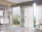 RAVAK Walk-In Free 160 cm-es zuhanyfal 2 db 120 cm-es merevítővel, króm/transparent GW9FS0C0SZ1 (GW9FS0C0SZ1)