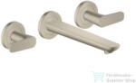 Hansgrohe AXOR Citterio C falsík alatti mosdó csaptelep 19 cm-es kifolyóval, nem zárható leeresztővel, rombuszmetszéses fogantyúval, alaptest nélkül, szálcsiszolt nikkel 49071820 (49071820)