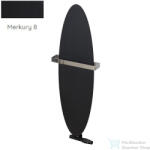 Radeco ORRO 990x280 ovális design radiátor törölközőtartó nélkül, MERKURY 8 (selyemfényű fekete) színben (Radeco_ORRO_MERKURY8)