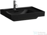 Laufen MEDA 60x46 cm-es fali mosdó jobb oldali polccal, matt fekete H8171117161041 (H8171117161041)