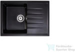 LunArt Judo 68x49, 5 cm-es öntött gránit mosogató medence szifon nélkül, Midnight black 5999861632268 (5999861632268)