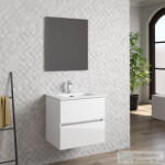 Coycama Dorian 60 cm-es Onix New mosdó és 2 fiókos alsószekrény kombináció, fényes fehér M0591120302012 (M0591120302012)