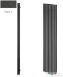 Radeco TORGET PLUS 3 1200x334 design radiátor, MARS 4 (metál antracit) színben (Radeco_TORGET_PLUS_3_MARS4)