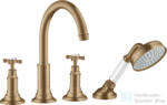 Hansgrohe AXOR MONTREUX 4 üléses peremre szerelhető kádtöltő csaptelep, szálcsiszolt bronz 16546140 (16546140)