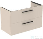 Ideal Standard I. Life B 100x50, 5 cm-es 2 fiókos fali szekrény mosdó és fogantyú nélkül, Sand beige matt T5276NF (T5276NF)