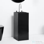 Laufen Kartell By Laufen szabadon álló mosdó 3 csaplyukkal, túlfolyó nélkül, speciális rejtett lefolyóval, fényes fekete H8113310201581 (H8113310201581)