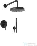 Bugnatese Kline falsík alatti komplett zuhanyrendszer 22, 5 cm-es esőztetővel, belső egységgel, zuhanyszettel, matt fekete 5774NE (5774NE)