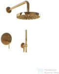 Bugnatese Kline falsík alatti komplett zuhanyrendszer 22, 5 cm-es esőztetővel, belső egységgel, zuhanyszettel, arany 5774DO (5774DO)