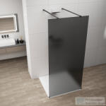 SAPHO POLYSAN ESCA BLACK MATT Walk-in zuhanyfal, szabadonálló, füst üveg, 1300mm (ES1413-06) (ES1413-06)