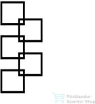 Radeco LOCO 5 MINI 1123x500 design radiátor, MERKURY 8 (selyemfényű fekete) színben, jobbos (Radeco_LOCO_5_MINI_J_MERKURY8)