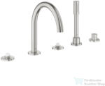 GROHE ATRIO PRIVATE 5 üléses kádtöltő csaptelep fogantyú és alaptest nélkül, SuperSteel 25224DC0 (25224DC0)