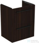 Ideal Standard I. Life S 50x37, 5 cm-es 2 fiókos fali szekrény mosdó és fogantyú nélkül, Coffee oak T5291NW (T5291NW)