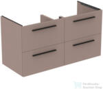 Ideal Standard I. Life B 120x50, 5 cm-es 4 fiókos fali szekrény mosdó és fogantyú nélkül, Greige matt T5278NH (T5278NH)
