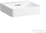 Laufen Val SaphirKeramik 45x42 cm-es csiszolt aljú mosdó csaplyuk nélkül, LCC Active bevonattal, fehér H816280A001091 (H816280A001091)