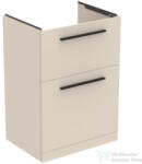 Ideal Standard I. LIFE A 60x44 cm-es 2 fiókos álló szekrény mosdó és fogantyú nélkül, Sand beige matt T5273NF (T5273NF)