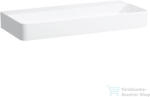 Laufen Val SaphirKeramik 95x42 cm-es csiszolt aljú mosdó csaplyuk és túlfolyó nélkül, LCC Active bevonattal, fehér H816287A001121 (H816287A001121)