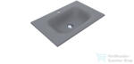 LunArt Timo 700 70x45 cm-es beépíthető öntöttmárvány mosdó túlfolyó nélkül, szürke kvarc 5999123006660 (5999123006660)
