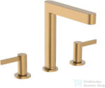 Hansgrohe FINORIS 160 3 üléses mosdó csaptelep click-clack leeresztővel, szálcsiszolt bronz 76034140 (76034140)